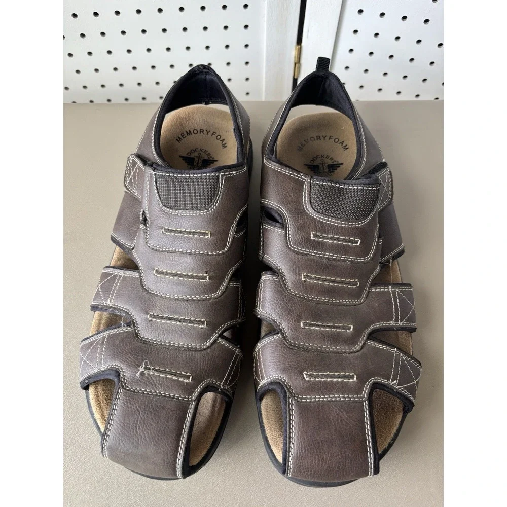 Dockers Searose Fisherman Sandals Men's 12W Memory Foam Shoes Brown